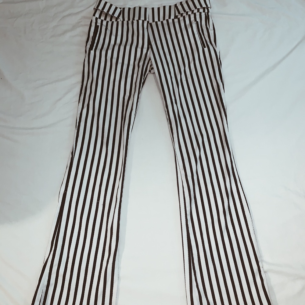 Flare striped pants
